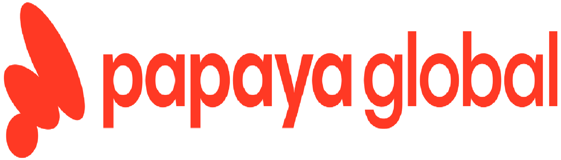 לוגו "papaya global" בצבע כתום על רקע לבן.
