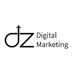 לוגו של "dz Digital Marketing" עם חץ למעלה.