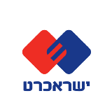 לוגו ישראכרט עם מלבנים כחול ואדום.