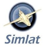 לוגו עם מטוס וכיתוב: Simlat.
